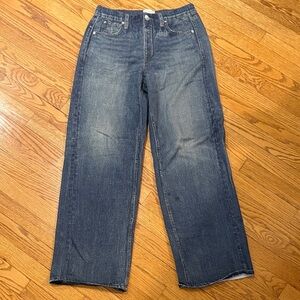 rag & bone Wide Leg Blue Jeans